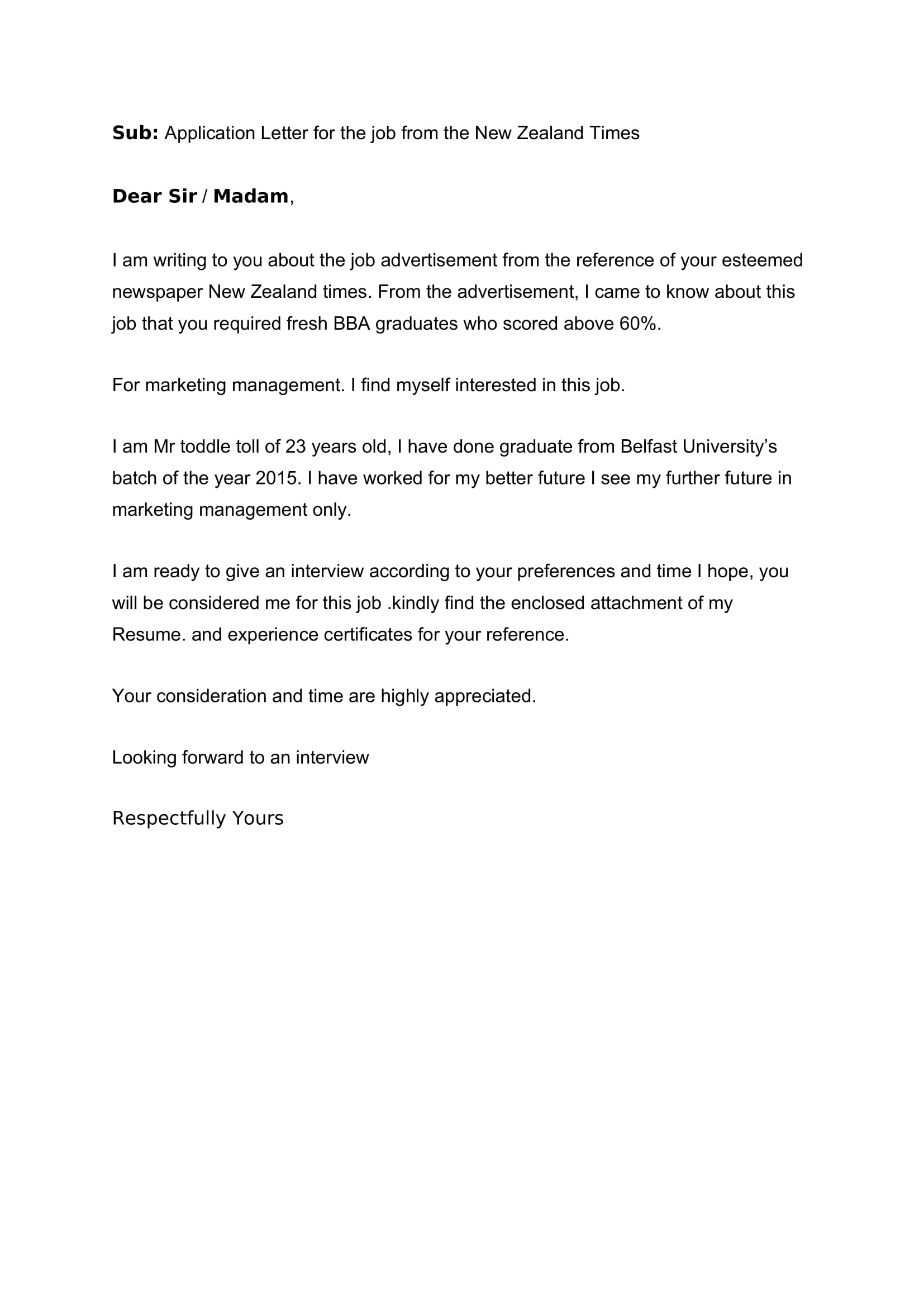 Application Letter For Any Position Format Top Letter Templates 0682