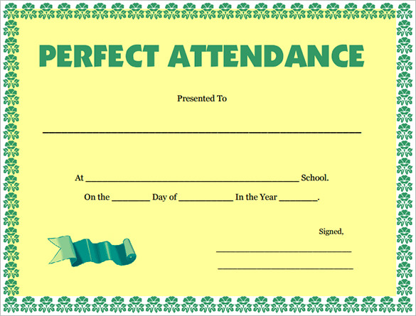 10 Best Certificate Of Attendance Template Free Download 9508