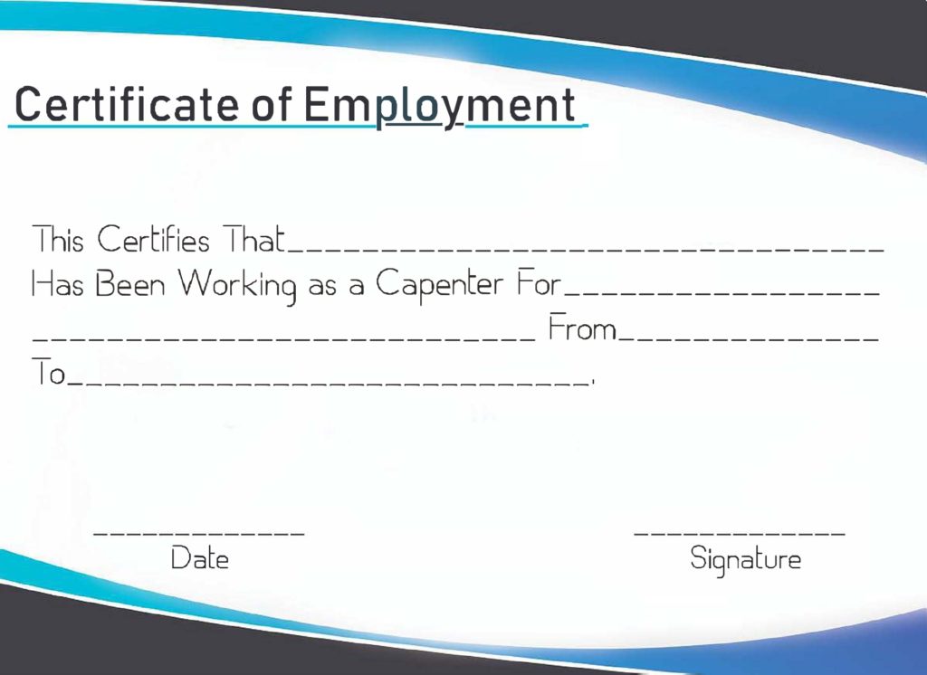 Certificate of Employment Templates, Employment Certificate Template, Free Certificate of Employment