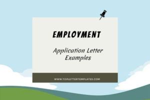 Examples of Application Letters for Employment - Top Letter Templates