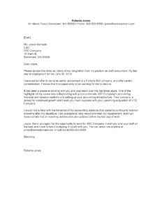 Formal Resignation Letter Template Sample - PDF, Word